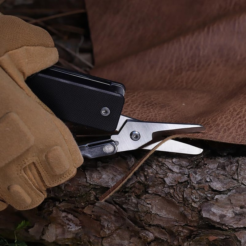 Roxon KS2 Elite D2 Blade 13 in 1 Mini Multi Tool function pocket knife with big scissor, G10 handle and Pocket clip, good for Camping/Backpacking/Emergencies/EDC Multitool (D2 Steel Blade) - Image 3